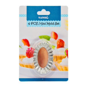 Форма д/випічки тарталеток YANGLI Набір 4шт металева Мікс арт.100006/100007/100008_