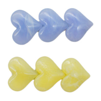 Заколка-прищіпка д/волосся 1шт Сердечко потрійне арт.67#-7 *100_