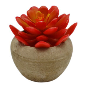 Рослина штучна в горщику 8см Сукулент Червоний