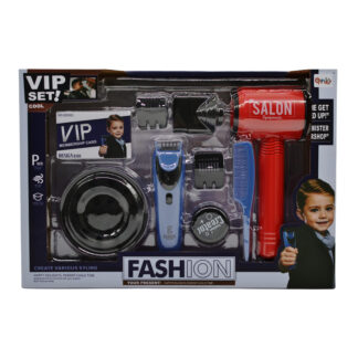 Набір барбера QY 042  фен та тример на батарейках, перемикач швидкості роботи тримера,