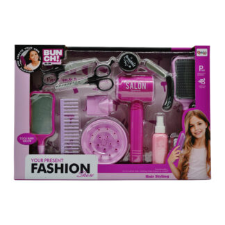 Набір перукаря QY 005 функціональний фен, дзеркальце, гребінець, щітка для волосся, б