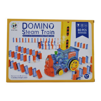 Потяг BY 4003 C  звуки, підсвічування, парогенератор, викладає доміно, 80 доміно, в
