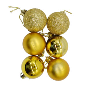 Новорічна Іграшка Куля 4см 6шт Кольорова Однотонна Мікс арт.R6163