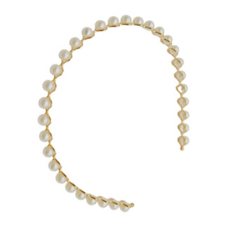 Обруч д/волосся 1шт Металевий Перлини Мікс арт.JW-06/07/08/09 *12_