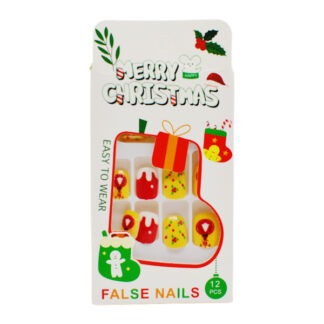 Нігті накладні Merry Christmas Квадрат з манікюром 12шт арт.SD-002 *12