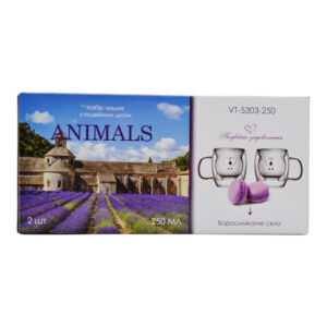 Чашка з подвійним дном набір 2шт 250мл ANIMALS  VITTORA 127363