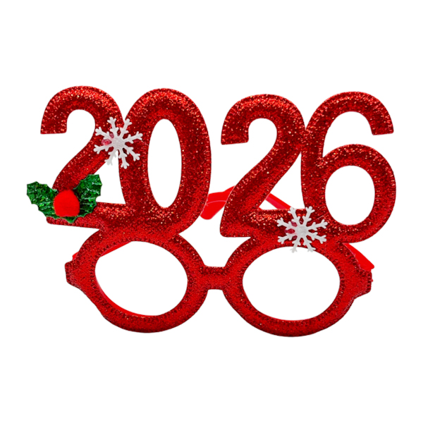 Новорічний декор Окуляри Сніговички/Олені/Ялинки з сніговиком Мікс *32