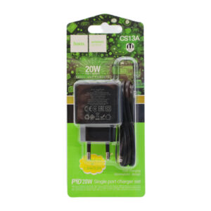 Зарядний Пристрій Мережевий Borofone BAS43A 1USB-C PD/QC 20W+Type-C to Lightning (Бiлий)