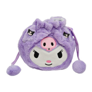 Сумка дитяча Хутряна на затяжці через плече Мультяшки Мікс