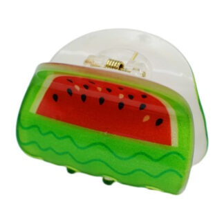 Краб д/волосся пластик 1шт 4-5см Принт Тваринки/Фрукти Мікс арт.3719-1/2/4 *12_