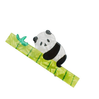 Заколка-прищіпка д/волосся Fashion Jewelry 1шт 8см Панда з бамбуком *12