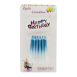 Набір свічок д/торта Party Candles 8см Омбре 12шт Мікс арт.Х-3