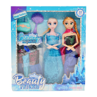 Набір ляльок MY 3207-3 висота 28см, 2 штуки, шарнірні суглоби, 3 додаткові сукні, щ