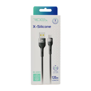 Кабель USB Ridea RC-XS51 X-Silicone MicroUSB 3A 1.2m (Чорний)