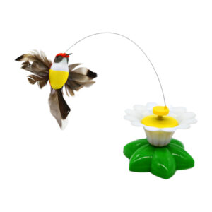 Іграшка д/котів інтерактивна Квітка з пташкою 360° 1шт арт.KR-023