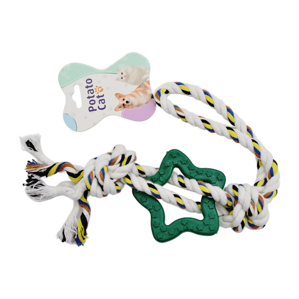 Іграшка д/собак PotatoCat Зірка з канатом 1шт арт.KR-020