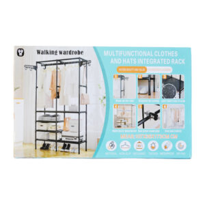 Стелаж металевий розкладний для гардеробу на 2 секції арт.YH6602-2