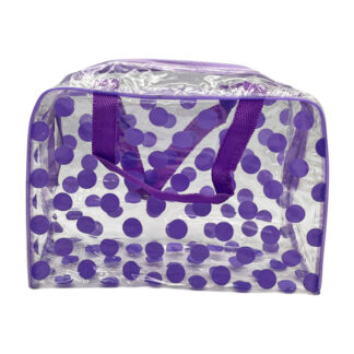 Сумка-косметичка 25*17*9см Прозора в горошок з ручками арт.2-01 *12