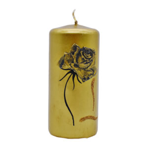 Свічка аром Пако-Іф Аплікація циліндр Троянда 60*120мм