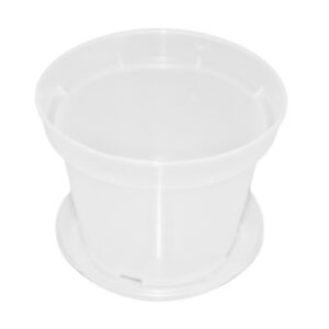 Горщик для орхідей D 130мм прозорий., піддон