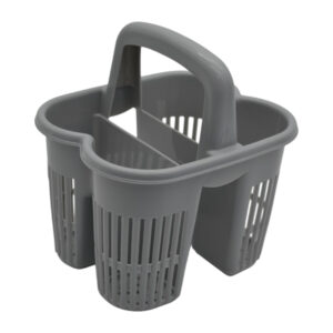 Підставка д/столових приборів пластикова на 4 відділення круглі кути арт.6390