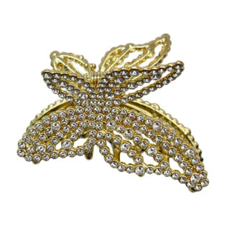 Краб д/вол металевий 1шт 5см Метелик стрази арт.67-J151 *12