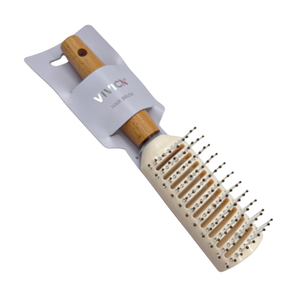 Розчіска VIVICN Прямокутна продувна дерев'яна ручка арт.9552-213 *12