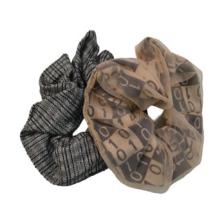 Резинка д/волосся 1шт Об'ємна Клітинка/Полоска/Плісировка/Смайл Мікс арт.67#-D30/31/34 *80