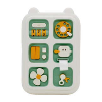 Бізіборд YL 1055 A  2 кольори, тріскачка, спіннер, дзеркальце, перемикачі, годинник, п