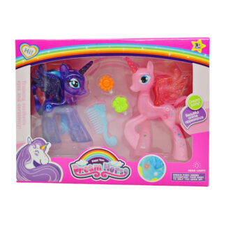 Поні 3082 2 конячки, гребінець, заколки, в коробці