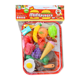 Набір продуктів 626-12 /25муляжі, на липучках, столове начиння, таця, в пакеті