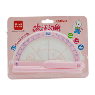 Транспортир DUOQI пластиковий арт.DQ-8767