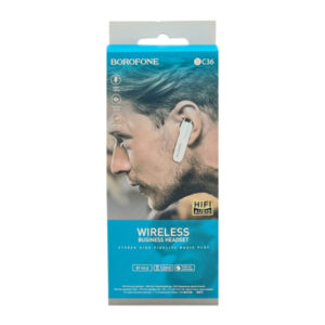 Бездротова моно-гарнитура Borofone BC36 Lucky Business (Чорний/БІЛИЙ