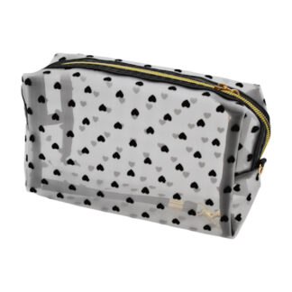 Косметичка жін. 18*11*7см Сітчаста з сердечками арт.12388-1(197-B1) *12_