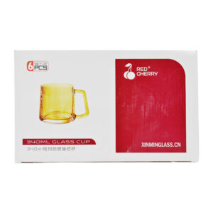 Чашка Скляна RED CHERRY 340мл 1шт Янтарна арт.ZB401-HP *6_