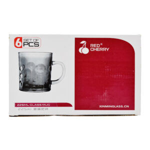 Чашка Скляна RED CHERRY 225мл 1шт Графітна арт.25008PP-YH *6