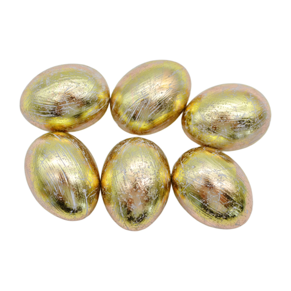 Яйце пасхальне фольговане/флоковане 6см 1шт (6шт)