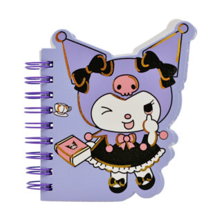 Блокнот А7 Kuromi фігурний в лінію на спіралі арт.SC66-2 *28