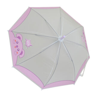 Парасолька дитяча трость 014 Прозорий матовий з малюнком Мікс