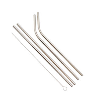 Трубочка металева д/напоїв Набір 4шт з щіточкою арт.233#-1_