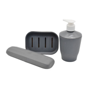 Набір аксесуарів д/ванної 3 предм.(мильниця/футляр/дозатор) арт.Y308-Q23-2_