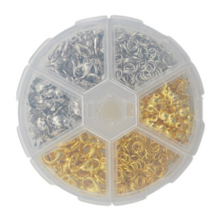 Набір фурнітури д/браслетів і підвісок 6кейсів Золото/Срібло *12