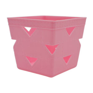 Стакан д/дрібничок 9,5*9см Квадрат Кольоровий пластик арт.562-052_