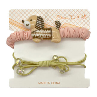 Резинка д/вол Chuan Yu Дитяча Набір 2шт з декором арт.11167-F025 *10