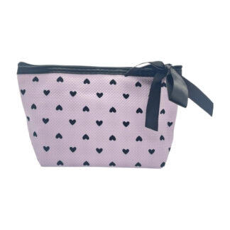 Косметичка жін. 22*13*7см Кольорова сердечка з бантом арт.258-4 *12