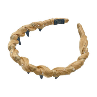 Обруч д/волосся 1шт з зубцями Шовк/Органза Стрази Мікс арт.67-F006-9 *12