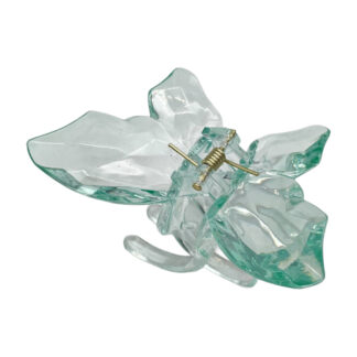 Краб д/вол пласт 1шт 4см Метелик Прозорий Кольоровий Мікс арт.67-F031/35 *24