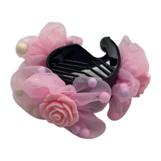 Заколка-краб д/хвоста пластик 1шт Квіти арт.11167#-F038