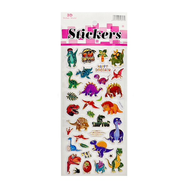 Наклейки декоративні Stickers 3DSticker Woeld Мікс арт.YKD (1171-6) *12