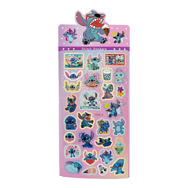 Наклейки декоративні Stickers Стіч/Капібара голографічні Мікс арт.DN (1171-10) *20